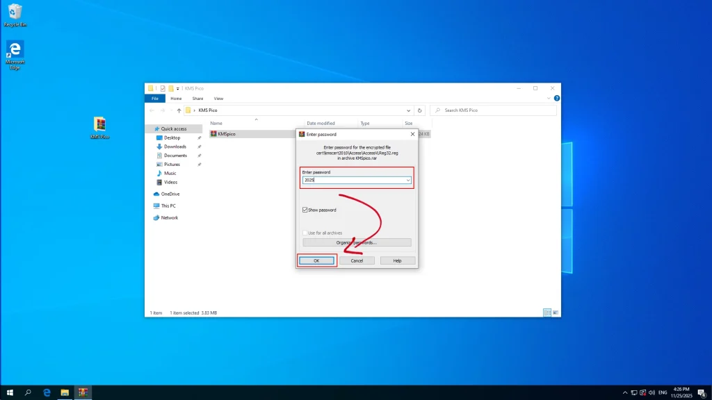 Password for KMSpico Archive - 2025