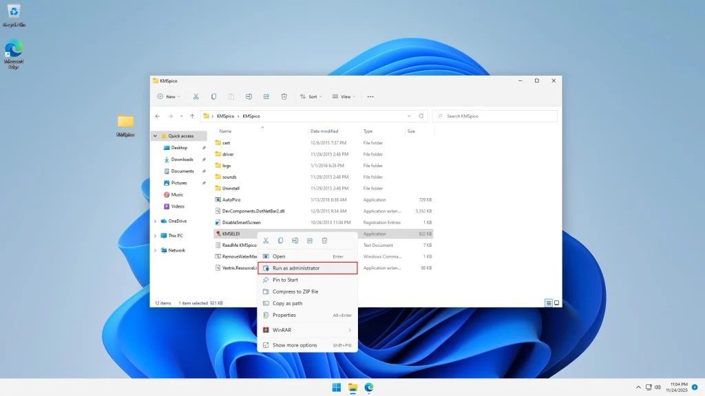 Run Windows 11 Activator As Administrator